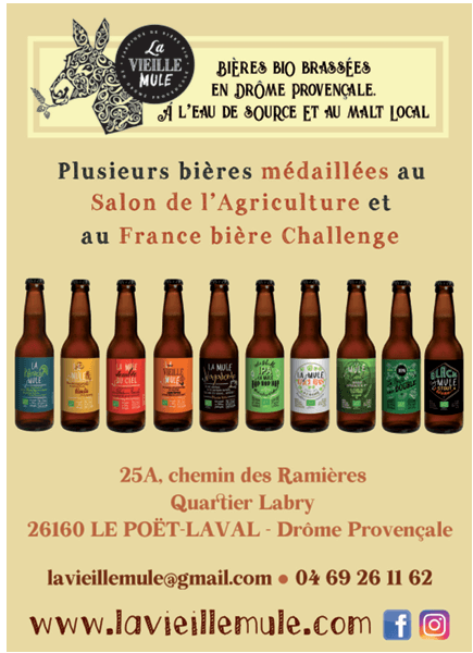 Brasserie La Vieille Mule - bière bio et terrasse — Le Poët-Laval