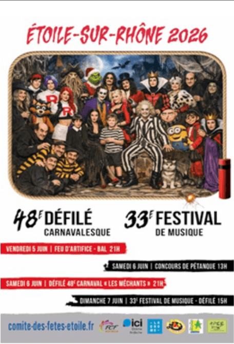 Étoile-sur-Rhône 2026, 48ᵉ défilé carnavalesque et 33ᵉ festival de musique